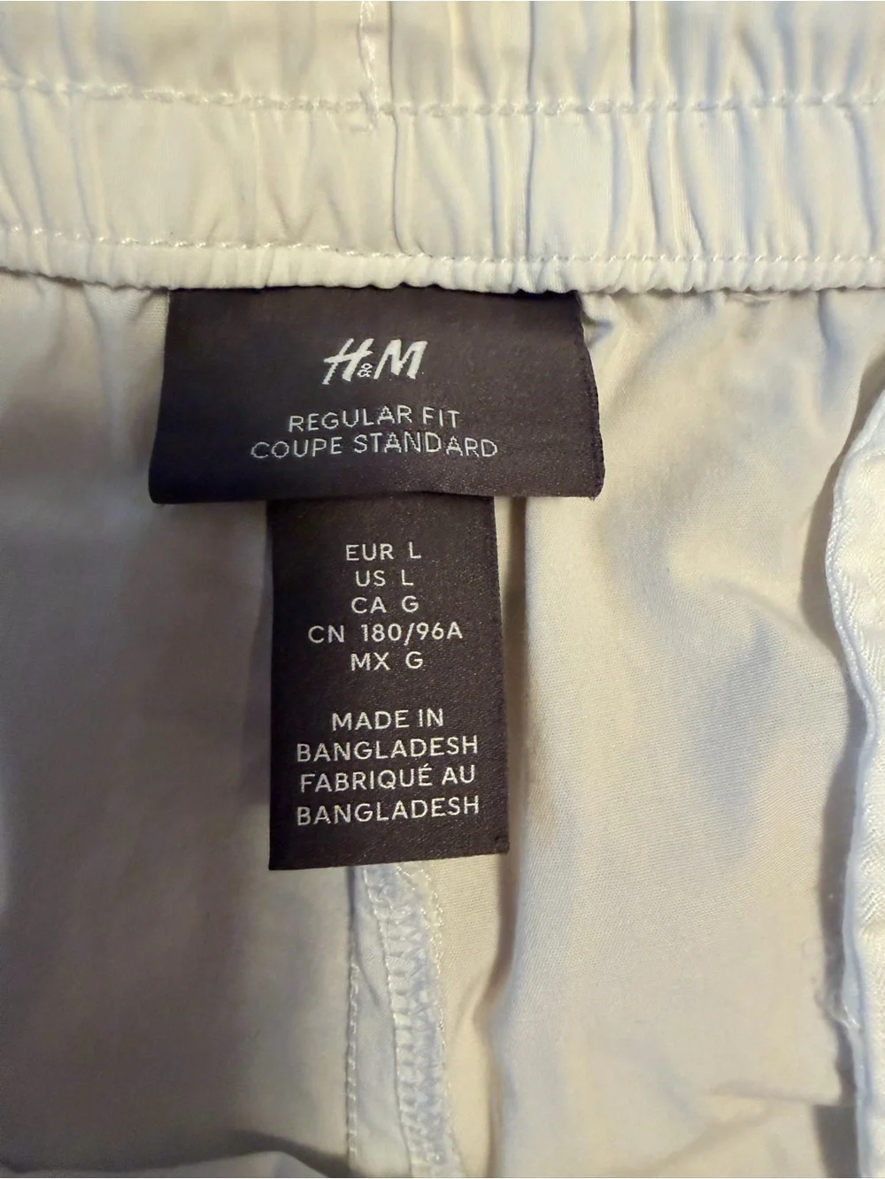 H&M Men's White Drawstring Chinos